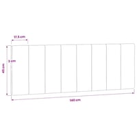 vidaXL Hanko 140 cm sötétszürke bársony fejtámla párna 10