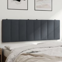vidaXL Hanko 140 cm sötétszürke bársony fejtámla párna 2