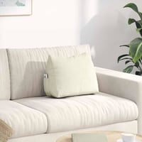 vidaXL Hátpárna Krém Bársonyos 45x20x35 cm 2