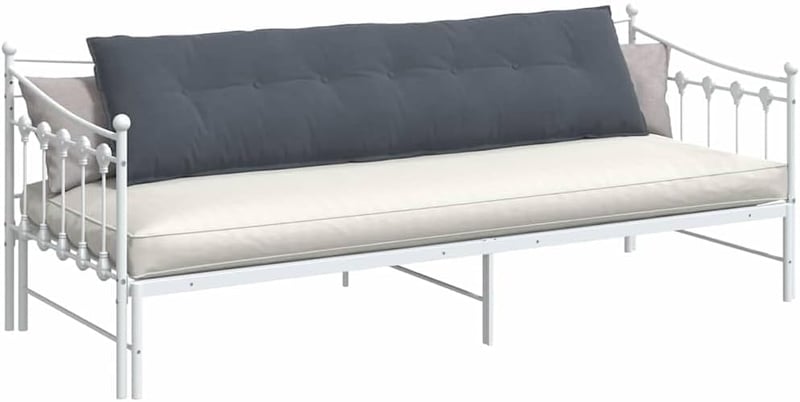 vidaXL Háttámlás Párna Sötétszürke 200x50 cm Szövet Dekoráció