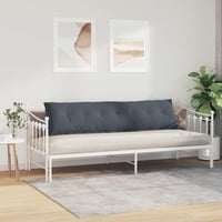 vidaXL Háttámlás Párna Sötétszürke 200x50 cm Szövet Dekoráció 4