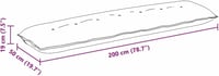 vidaXL Háttámlás Párna Sötétszürke 200x50 cm Szövet Dekoráció 6