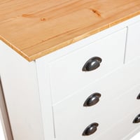 Comodă vidaXL Hill, lemn masiv de pin, alb, 79x40x80 cm — defect, funcționează parțial: componentă deteriorată în ambalaj (stare: vezi a 2-a imagine) 7