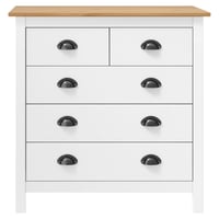 Comodă vidaXL Hill, lemn masiv de pin, alb, 79x40x80 cm — defect, funcționează parțial: componentă deteriorată în ambalaj (stare: vezi a 2-a imagine) 4