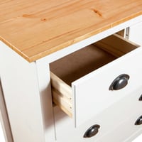 Comodă vidaXL Hill, lemn masiv de pin, alb, 79x40x80 cm — defect, funcționează parțial: componentă deteriorată în ambalaj (stare: vezi a 2-a imagine) 8