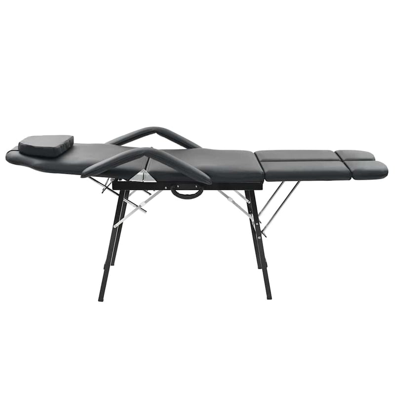 vidaXL Hordozható Kozmetikai Szék Műbőr 185x78x76 cm Fekete