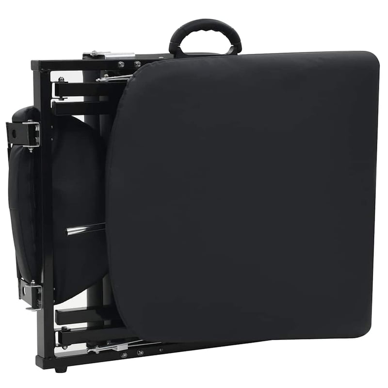 vidaXL Hordozható Kozmetikai Szék Műbőr 185x78x76 cm Fekete