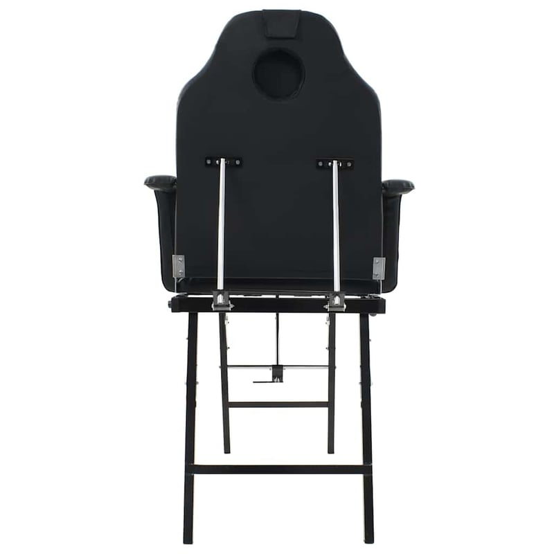 vidaXL Hordozható Kozmetikai Szék Műbőr 185x78x76 cm Fekete