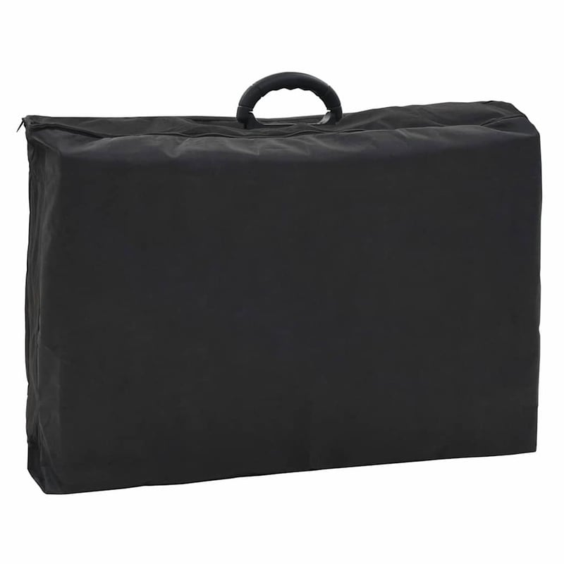vidaXL Hordozható Kozmetikai Szék Műbőr 185x78x76 cm Fekete