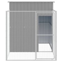 vidaXL horganyzott acél tetős kutyakennel 165x251x181 cm világosszürke 3