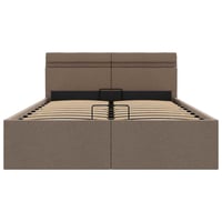 vidaXL Hydraulikus ágy LED világítással és ágyneműtartóval 120x200 cm 6
