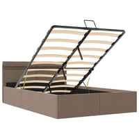 vidaXL Hydraulikus ágy LED világítással és ágyneműtartóval 120x200 cm 9