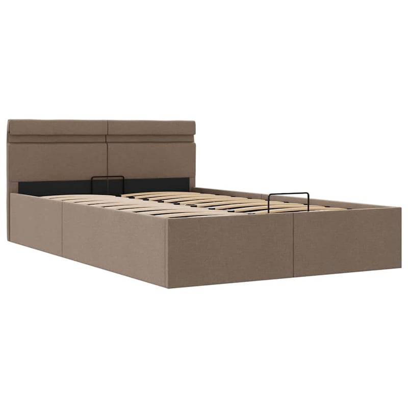 vidaXL Hydraulikus ágy LED világítással és ágyneműtartóval 120x200 cm