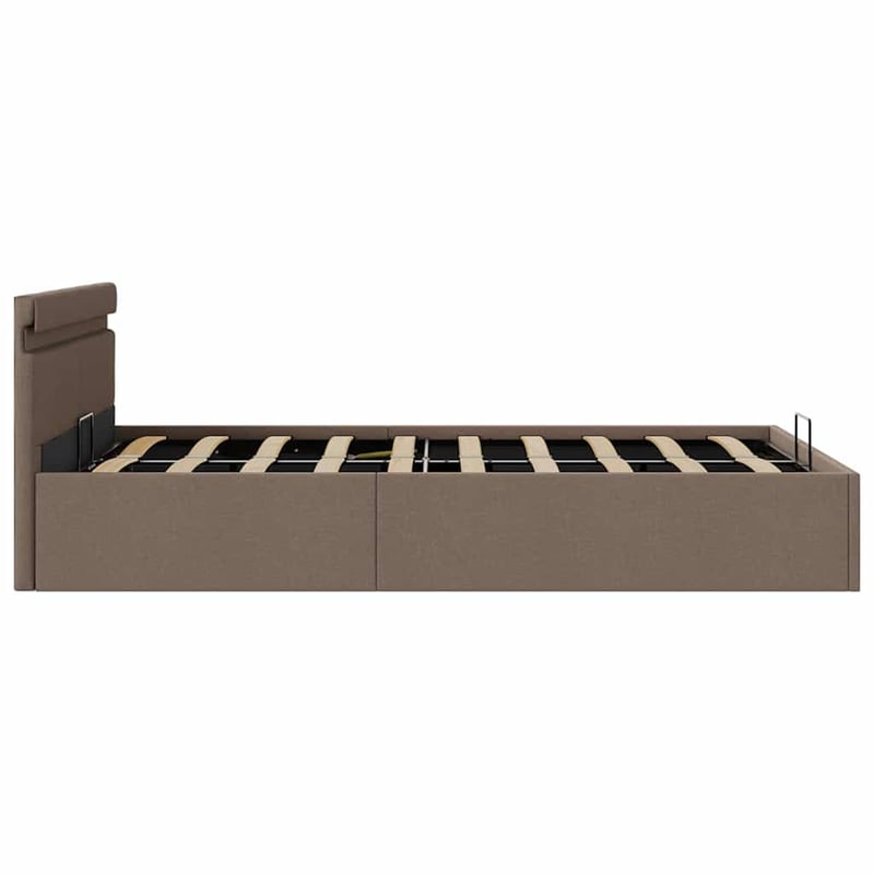 vidaXL Hydraulikus ágy LED világítással és ágyneműtartóval 120x200 cm