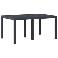 Masă de grădină vidaXL, antracit, poliratan, masă de exterior pentru dining, rezistentă la intemperii, 150x100x73 cm 1