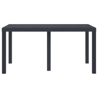 Masă de grădină vidaXL, antracit, poliratan, masă de exterior pentru dining, rezistentă la intemperii, 150x100x73 cm 2