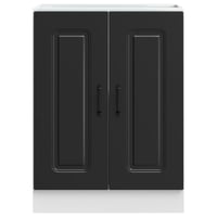 vidaXL Kalmar Mosogató Aljzat Szekrény 60x46x81,5 cm Fekete 4