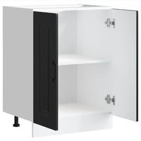 vidaXL Kalmar Mosogató Aljzat Szekrény 60x46x81,5 cm Fekete 5