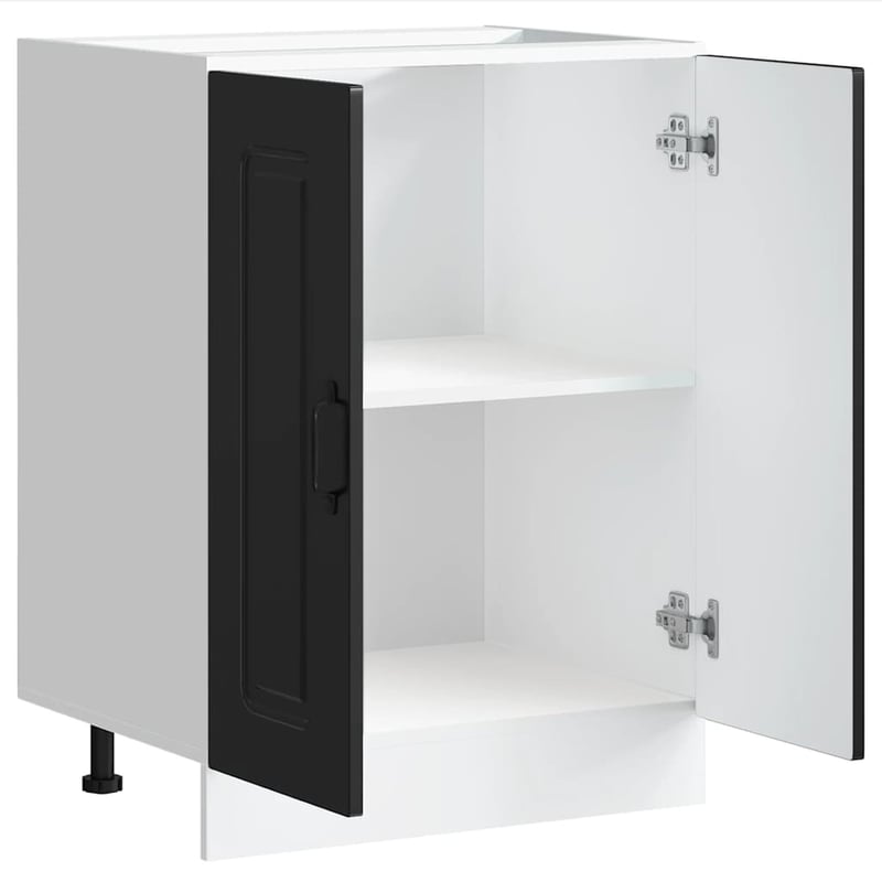 vidaXL Kalmar Mosogató Aljzat Szekrény 60x46x81,5 cm Fekete