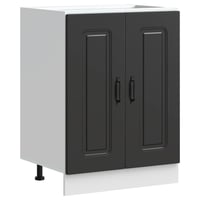 vidaXL Kalmar Mosogató Aljzat Szekrény 60x46x81,5 cm Fekete 1