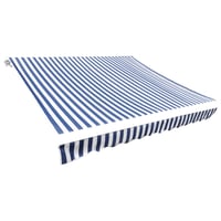vidaXL kék-fehér vászon napellenző 5x3 m 1