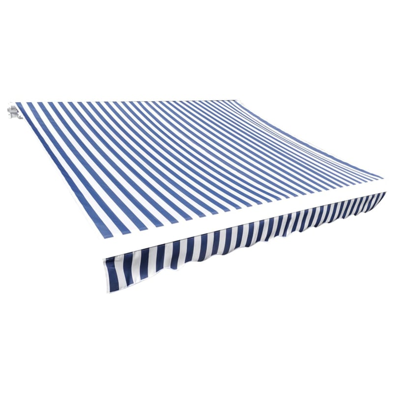 vidaXL kék-fehér vászon napellenző 5x3 m