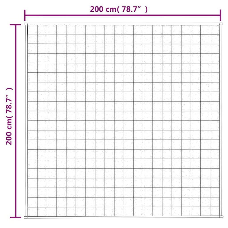 vidaXL kék súlyozott takaró 200x200 cm 9 kg