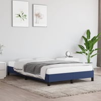 vidaXL kék szövet ágykeret 120x200 cm matrac nélkül 2