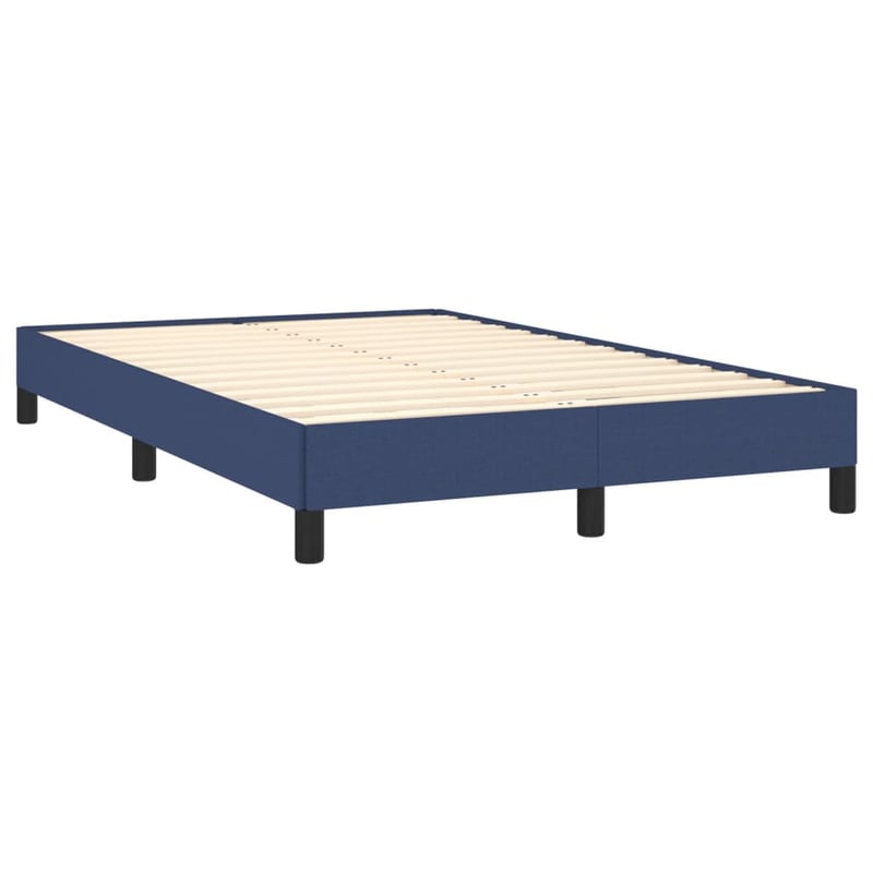 vidaXL kék szövet ágykeret 120x200 cm matrac nélkül