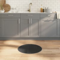 vidaXL kerek bambusz szőnyeg 60 cm szürke 2