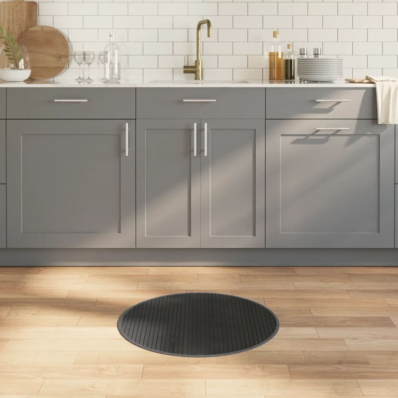 vidaXL kerek bambusz szőnyeg 60 cm szürke