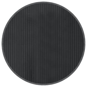 vidaXL okrugli tepih od bambusa - sivi - 60 cm