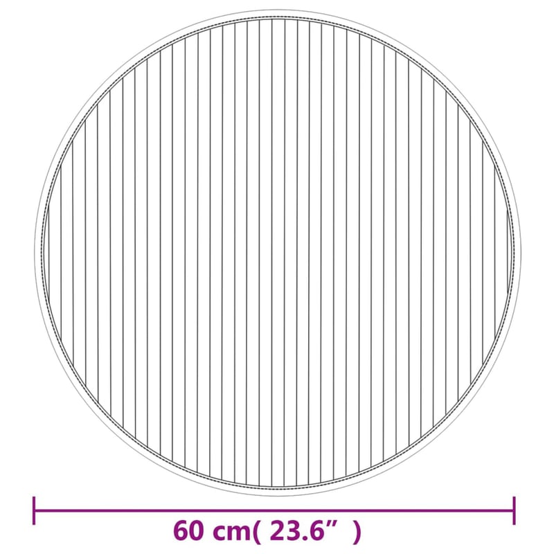 vidaXL kerek bambusz szőnyeg 60 cm szürke