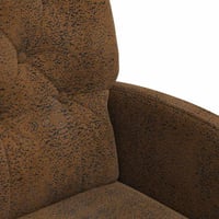 vidaXL Kerekes Étkező Szék 2 db Barna Műsuede 58x67x97 cm 7