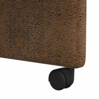 vidaXL Kerekes Étkező Szék 2 db Barna Műsuede 58x67x97 cm 9