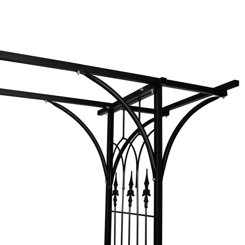vidaXL kerti boltív 200x52x204 cm rozsdamentes acél