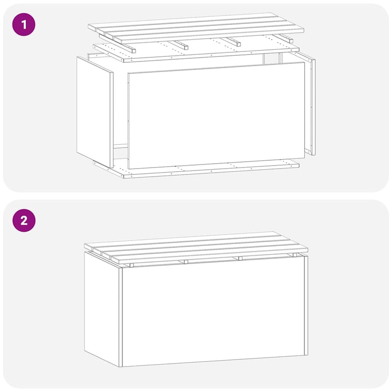 vidaXL Kerti pad Fekete 80x40x43 cm Acél