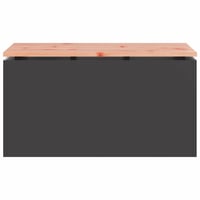 vidaXL Kerti pad Fekete 80x40x43 cm Acél 4
