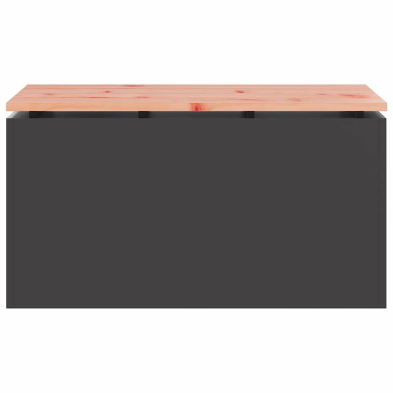 vidaXL Kerti pad Fekete 80x40x43 cm Acél