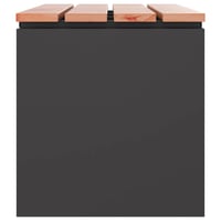 vidaXL Kerti pad Fekete 80x40x43 cm Acél 5