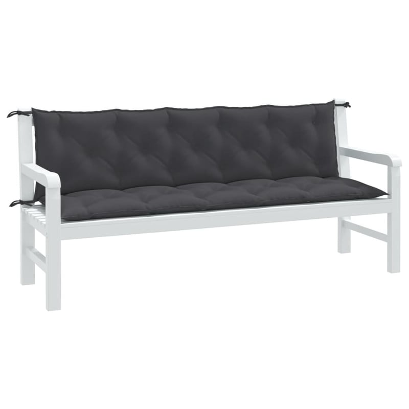 vidaXL kerti pad párna szett 2 db antracit 180x50x7 cm