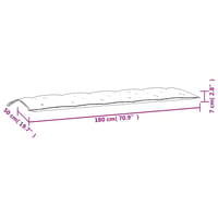 vidaXL kerti pad párna szett 2 db antracit 180x50x7 cm 10