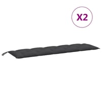 vidaXL kerti pad párna szett 2 db antracit 180x50x7 cm 4