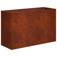 vidaXL Kerti Virágcserép Rozsdás Acél 80x40x50 cm Időjárásálló Fémcserép Kültéri Növénytartó 1