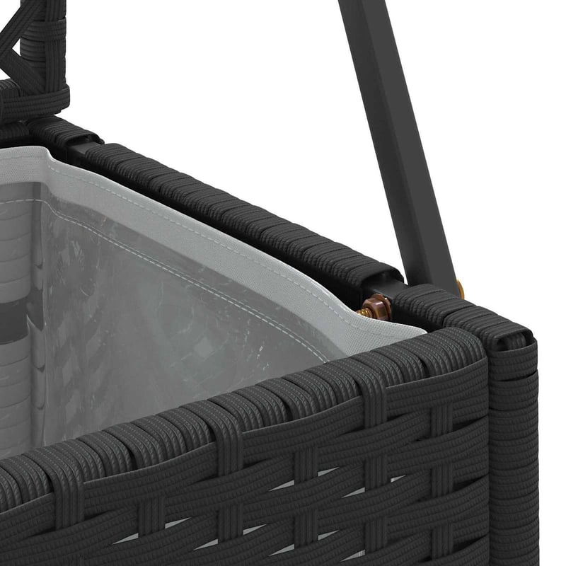 vidaXL Kertifuttató virágágyás Fekete 105x30x170cm Fém