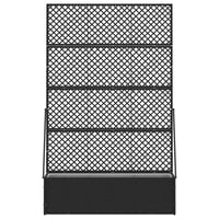 vidaXL Kertifuttató virágágyás Fekete 105x30x170cm Fém 3