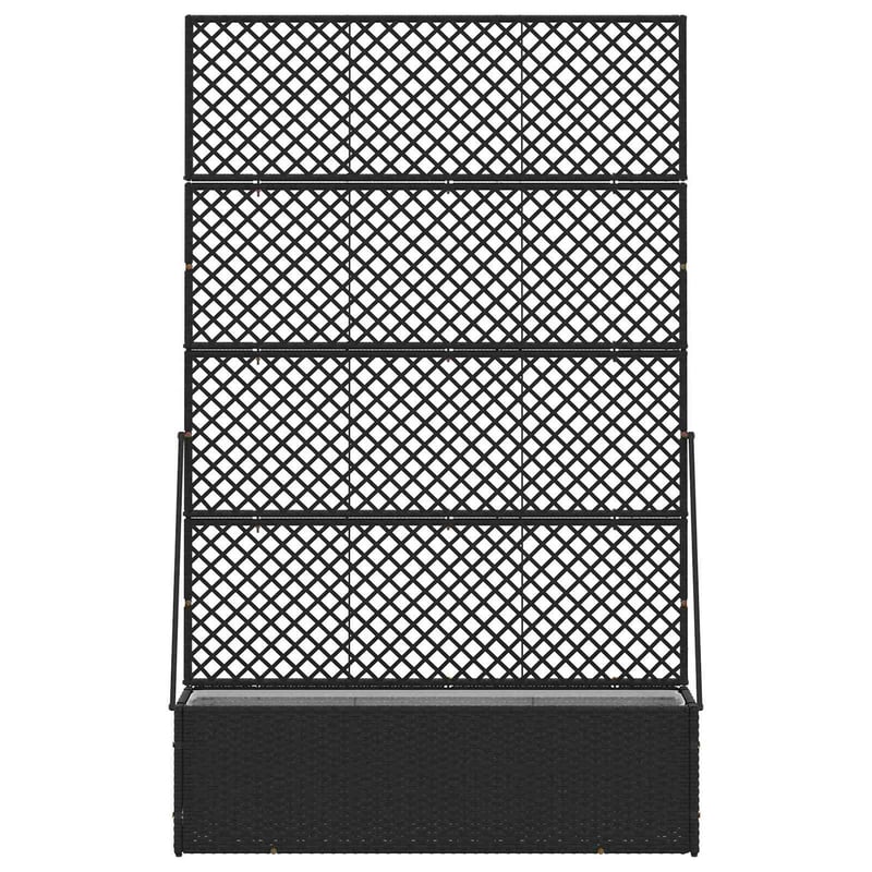 vidaXL Kertifuttató virágágyás Fekete 105x30x170cm Fém