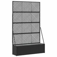vidaXL Kertifuttató virágágyás Fekete 105x30x170cm Fém 1