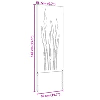 vidaXL Kertvédő vászon Antracit 50x140 cm Acél 9