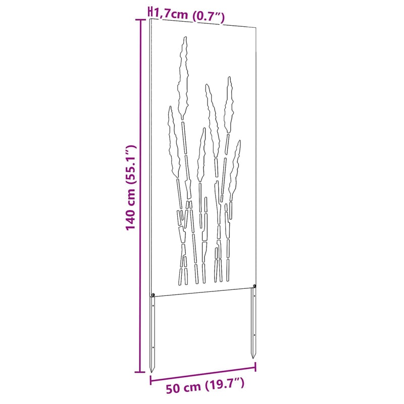 vidaXL Kertvédő vászon Antracit 50x140 cm Acél